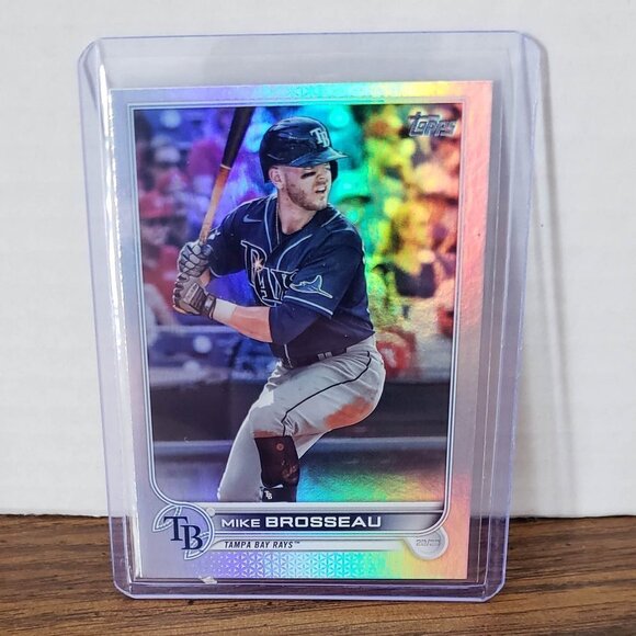 2022 Topps Series 1 Rainbow Foil Mike Brosseau #223 Tampa Bay Devil Rays - Picture 1 of 3